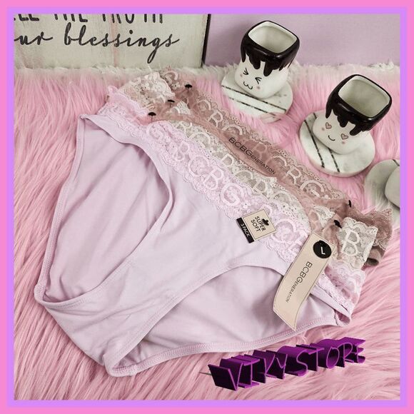 NWT  Signature Comfort: {BCBG} 3-Pack Brief Panties, Size L NWT - Picture 1 of 4